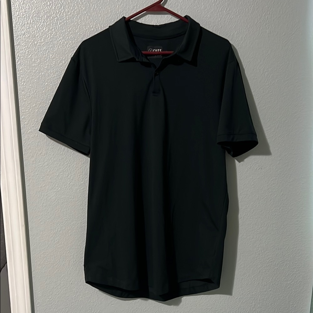 Men's Cuts Black Polo Shirt